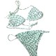 Hanging neck sexy strap plaid solid color swimsuit Hanging neck sexy strap plaid solid color swimsuit